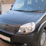 Зимняя накладка на решетку радиатора Fiat Doblo FLY матовая